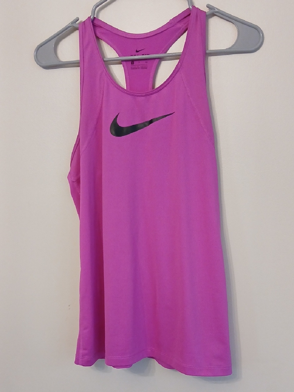 Nike Pink Racerback Training Tank with Black Swoosh